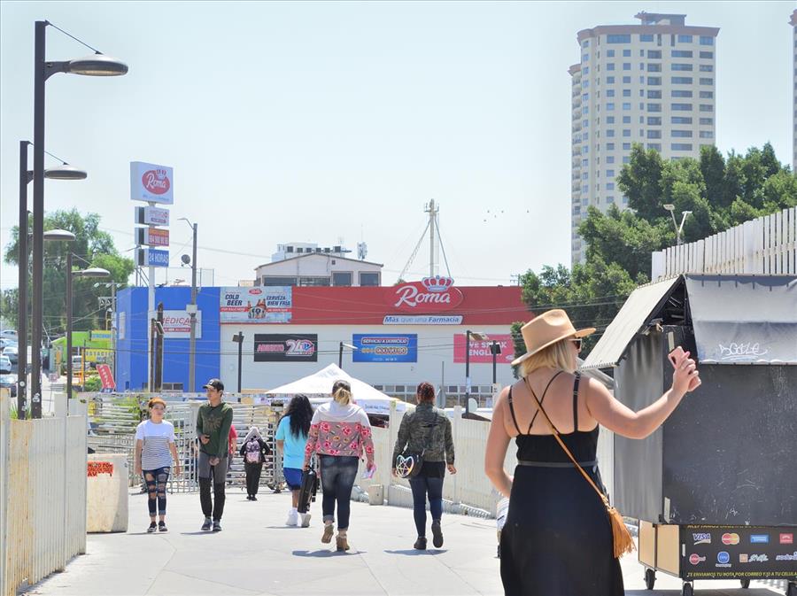 PEDEAST pedestrian border crossing from San Ysidro to Tijuana